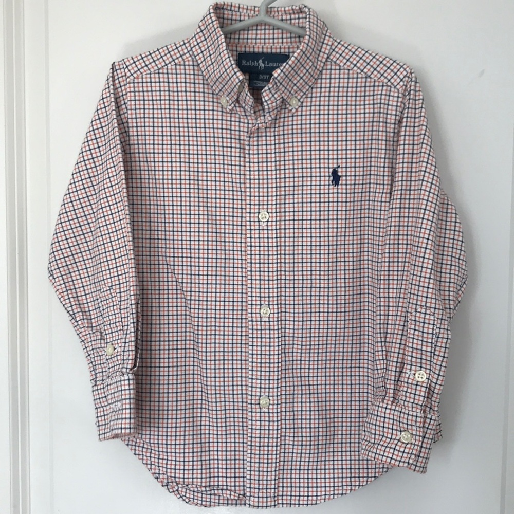 Ralph Lauren Plaid Cotton Twill Button Down Shirt